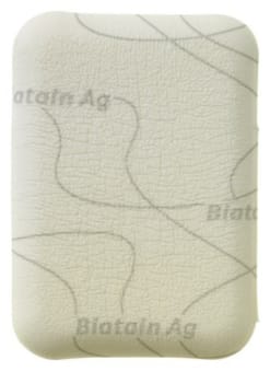 Biatain Ag, skumbandage med sølv, uden klæber, steril, 5 cm x 7 cm