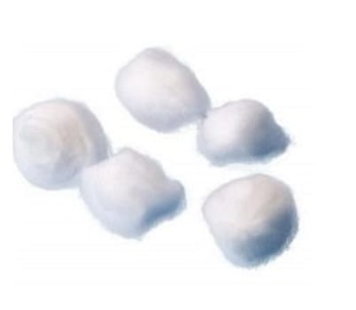 Vattamponer, Vatkugler 0,5g, 100% hvid bomuld, 0,5 g