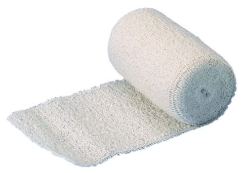 Idealcrepe, kompressionsbind, vaskes ved 60C°, elast. 110%, 8 cm x 4 m