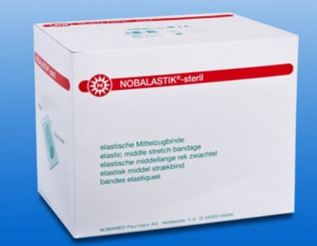 Nobalastik, medium elastisk bind, hvid, steril, 6 cm x 5 m