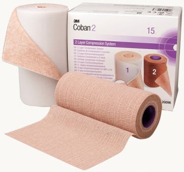 Coban 2 kompressionsbehandling, bind skumlag 15cmx3,5m, komp.lag 15cm x 4,5m