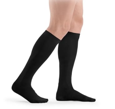 TRAVENO by Sigvaris, Strømper med kompression, str. 44-45, sort, str 5