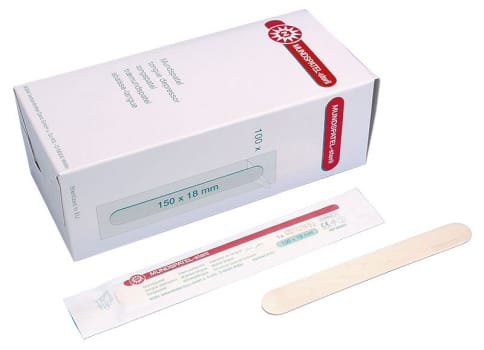 Tungespatler, træ, steril, 15 cm