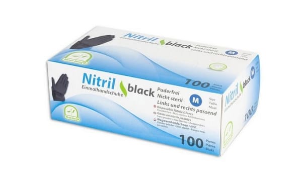 Heinz Herenz, nitrilhandske, sort, pudderfri, x-small