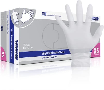 Klinion Protection, vinylhandske, pudderfri, x-small
