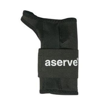 Aserve, håndledsbandage med skinne, venstre, sort, 12-20cm, small/medium