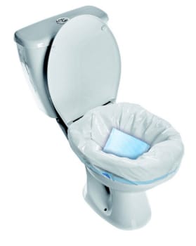 Gleco, bækkenpose Toilet med absorberende indlæg, 65 cm x 38 cm