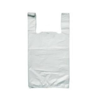 Affaldspose, pose m/ bærestrop, LDPE, hvid, 20 my, 37 cm x 60 cm