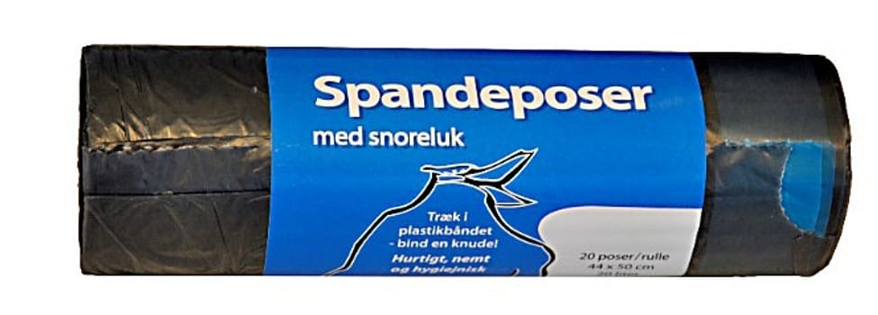 Multiline, affaldspose med snoreluk, grå, MDPE , 18 my, 440 mm x 500 mm