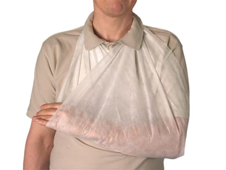 Noba, trekantet armslynge, hvid, non woven, 96 cm x 96 cm x 136 cm