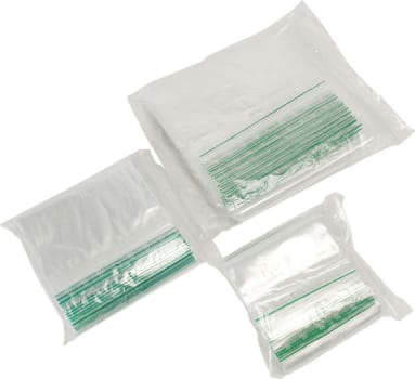 Multiline, lynlåspose med skrivefelt, klar, 15 cm x 20 cm