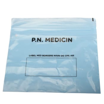 Mediq, blå lynlåspose til P.N. Medicin, 24 cm x 18 cm