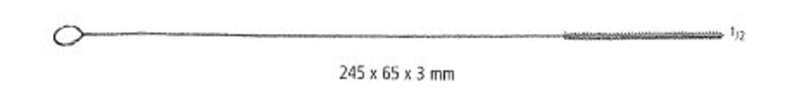 Nopa, rengøringsbørste til tynde rør, 245 mm x 85 mm x 3 mm