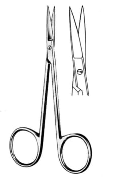 Nopa, mikro saks, lige spids/spids, 10,5 cm