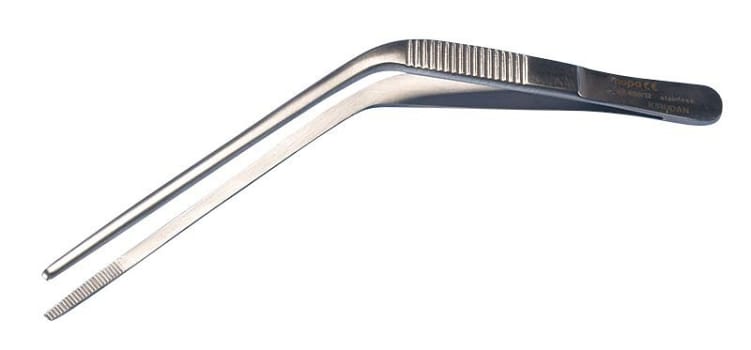 Nopa, ørepincet, Troeltsch, fin, vinklet, 12 cm