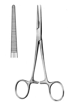 Nopa, arterieklemme, Crile, lige, 14 cm
