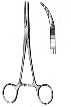 Nopa, arterieklemme, Crile-Rankin, buet, 16 cm