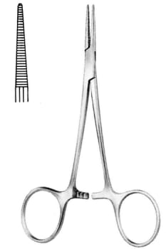 Nopa, arterieklemme, Halstead-Mosquito, lige, 12,5 cm