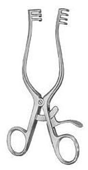 Nopa, sårhage, Weitlaner, stump, 3x4 tænder, 13 cm