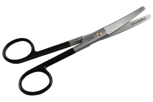 Medicon, saks, buet, stump/stump, black line, supercut, 14,5 cm