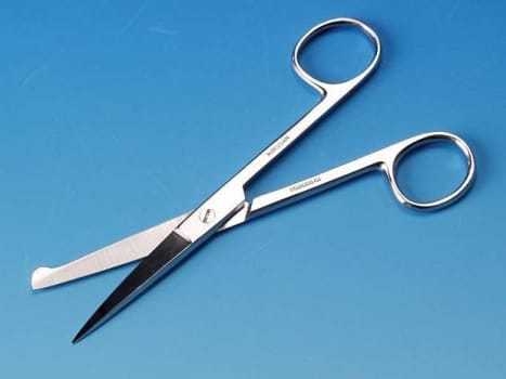 Instrument, Sygeplejesaks med dup, 13 cm