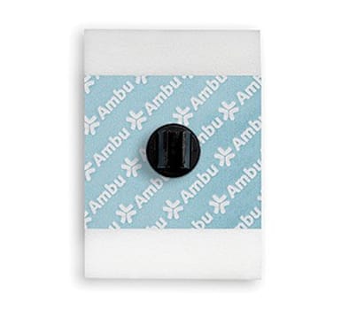 WhiteSensor, EKG elektrode med gel, 4mm adapter, engangs, 32 mm x 45 mm