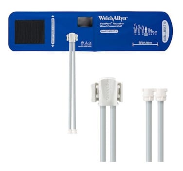 Welch Allyn FlexiPort, manchet voksen lille, 2 slanger/ låsekonnektorer, 20-26 cm