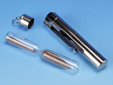 Mediq, pulstæller, timeglas, med clips, 1/4 min.