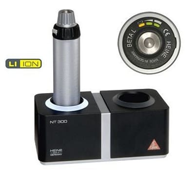 HEINE BETA 400, F.O. Otoskopsæt 3,5V, Håndtag, NT 300 oplader