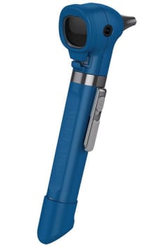 Welch Allyn, pocket Plus LED otoskop, blå m håndtag, softcase