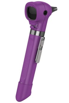 Welch Allyn, pocket Plus LED otoskop, lilla m håndtag, softcase