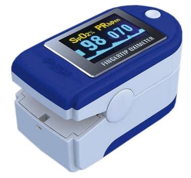 Pulsoximeter, Fingertip CMS50D, u/ alarm funktion, incl. etui