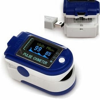 Pulsoximeter, fingertip CMS50D+ m/alarm og dataoverførsel