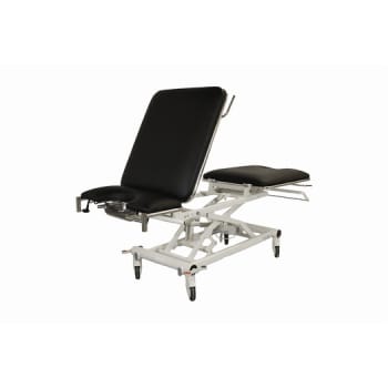 Rehab Care undersøgelsesleje, 3-delt, gyn, sort, næsehul, el. fodkontakt, 200 cm x 70 cm x 47-101 cm