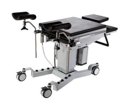 2-delt undersøgelse & gyn leje, ST-200, trendelenburg,fodkontakt, drejelige hjul, 62 cm