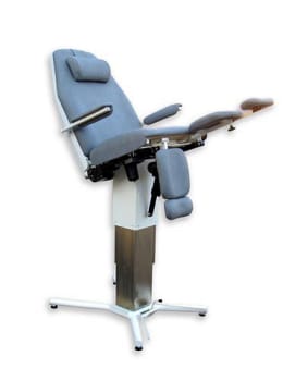 Ergonomica, behandlerstol, grå, med 5 motorer