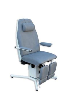 Ergonomica, behandlerstol, grå, med 5 motorer