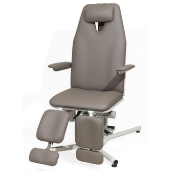 Ergonomica, behandlerstol, Ergo 2.0, grå med 5 motorer og hjul