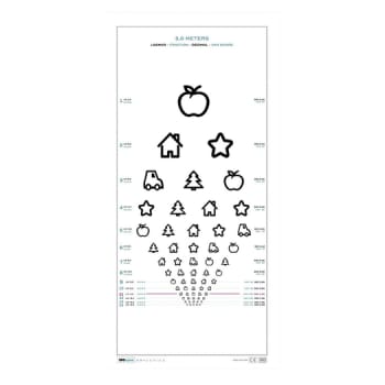 ISOeyes, Synstavle, 3 m, Eyekey, hvid, 30 cm x 60 cm