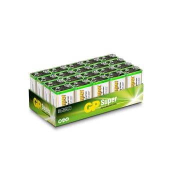 GP, super batteri, alkaline 9V, E-block