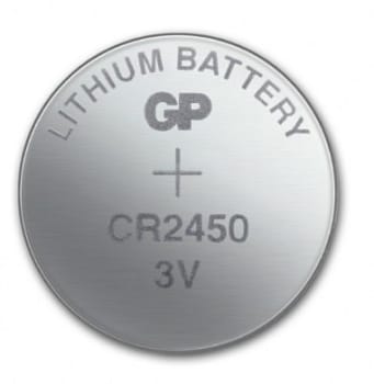 GP, knapcellebatteri, lithium 3V, CR2450