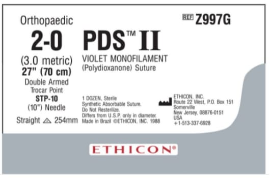 Ethicon PDS II, sutur, ST-4 nål, 35 cm, steril, 5-0