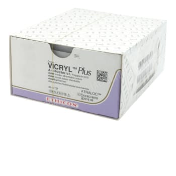 Ethicon Vicryl Plus, sutur, ufarvet, 70 cm med CT-2 nål, steril, 0