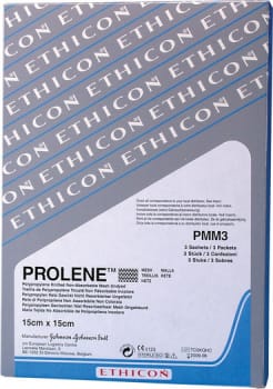 Ethicon Prolene Net, mesh, ufarvet, steril, 15 cm x 15 cm