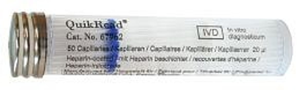 QuikRead, kapillærrør 20 ul, CRP