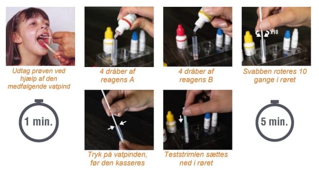 Mediq Biosynex, Strep A test, inkl. kontrol, tungespatel, dipstick