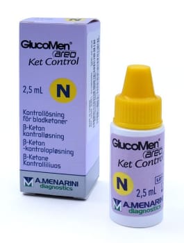 GlucoMen, Areo 2K kontrolopløsning, Normal, for ketoner, 2,5 ml
