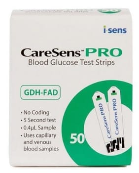 CareSens, Pro, teststrimler