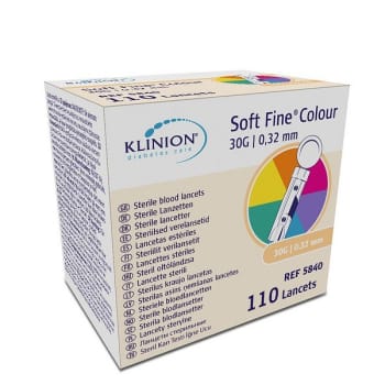 Klinion, Soft fine lancetter ass. farver, steril, 30G