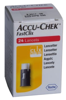Accu-Chek FastClix, lancetter, 4 tromler med 6 stk., steril, 30G